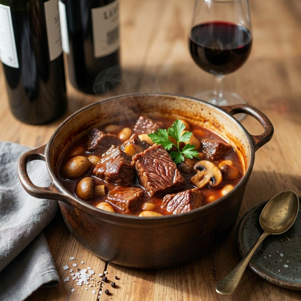 Bœuf bourguignon mijoté 3 heures
