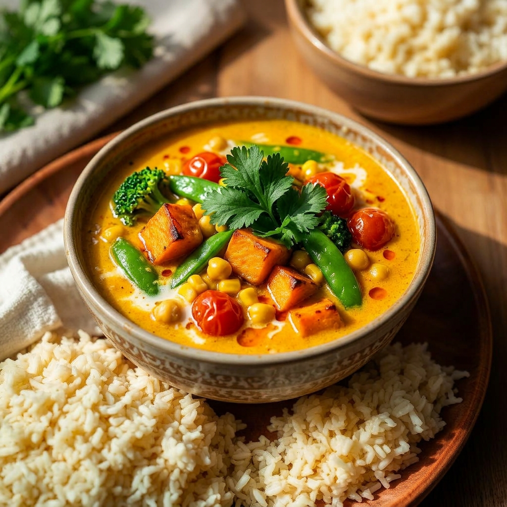 Curry de légumes au lait de coco