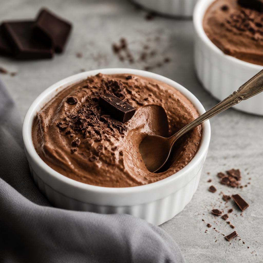 Mousse au chocolat aérée