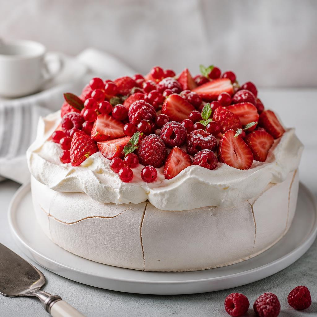 Pavlova aux fruits rouges